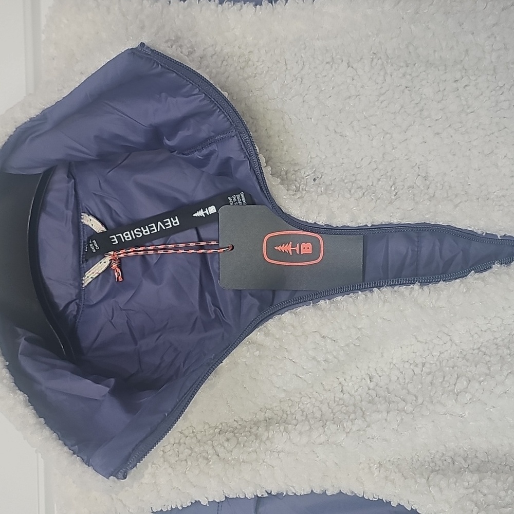 BASS OUTDOOR Womens White Reversible Sherpa Sleeveless Puffer Vest NWT $79 Sz M - Picture 7 of 10